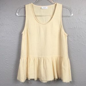 Sage The Label Off White Sleeveless Tank Top Small
